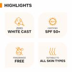 Buy Dermatouch Niacinamide 2% Vitamin C Sunscreen for glowing skin | SPF 50+ PA ++++ | Quick Absorbing | Zero White Cast | 50 gm - Purplle