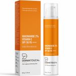 Buy Dermatouch Niacinamide 2% Vitamin C Sunscreen for glowing skin | SPF 50+ PA ++++ | Quick Absorbing | Zero White Cast | 50 gm - Purplle