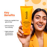 Buy Foxtale SPF 50 Vitamin C & Niacinamide Glow Sunscreen with PA++++ | Lightweight, Fast Absorbing | UVA & UVB Filters | Prevents Tanning, No White Cast | Non-Greasy | For Men & Women, All Skin Types - 80 ml - Purplle