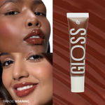 Buy FAE Beauty Peptide Lip Gloss | With Passionfruit Oil & Argireline to Smoothen, Even, and Soften Lips | Non Sticky | Hydrating | Vegan | Shade Soaring | Nude Brown Gloss (12 gm) - Purplle