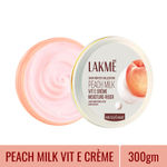 Buy Lakme Peach Milk Soft Creme Light Moisturizer for Face 300 gm, Daily Lightweight Face Lotion with Vitamin E for Soft Skin- Non Sticky 24h Moisture - Purplle