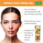 Buy Vaadi Herbals Value Pack Of Papaya Fairness Scrub Gel With Honey & Saffron (110 gm X 2) - Purplle