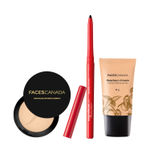 Buy FACES CANADA Dewy Shine Combo - Tinted Moisturizer - Light 01 (18 gm) + Magneteyes Kajal - Black (0.35 gm) + Weightless Stay Matte Compact Powder - Natural 02 (9 gm) | Lightly Tinted BB Cream | Flawless Finish | Waterproof & Smudgeproof - Purplle