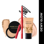 Buy FACES CANADA Dewy Glow Combo - Tinted Moisturizer - Light 01 (18 gm) + Magneteyes Kajal - Black (0.35 gm) + Weightless Stay Matte Compact Powder - Beige 03 (9 gm) | Lightly Tinted BB Cream | Flawless Finish | Waterproof & Smudgeproof - Purplle