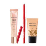 Buy FACES CANADA Eyes & Shine Combo - Strobe Cream - Rose Gold (18 ml) + Magneteyes Kajal - Black (0.35 gm) + Tinted Moisturizer - Light 01 (18 gm) | Illuminating & Glowing Makeup Base | Lightly Tinted BB Cream | Waterproof & Smudgeproof - Purplle