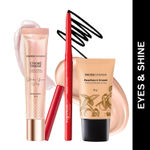 Buy FACES CANADA Eyes & Shine Combo - Strobe Cream - Rose Gold (18 ml) + Magneteyes Kajal - Black (0.35 gm) + Tinted Moisturizer - Light 01 (18 gm) | Illuminating & Glowing Makeup Base | Lightly Tinted BB Cream | Waterproof & Smudgeproof - Purplle