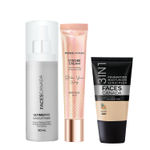 Buy FACES CANADA Always On Glow Combo - All Day Hydra Matte Foundation - Absolute Ivory 012 (18 ml) + Strobe Cream - Rose Gold (18 ml) + Ultime Pro Makeup Fixer (50 ml) | Illuminating & Glowing Makeup Base | Long Lasting Makeup Setting Spray - Purplle