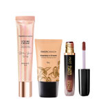 Buy FACES CANADA Super Quick Glam Combo - Strobe Cream - Rose Gold (18 ml) + Tinted Moisturizer - Light 01 (18 gm) + Comfy Matte Wow Liquid Lipstick - Cocoa Crush 07 (3.8 ml) | Illuminating & Glowing Makeup Base | Highly Pigmented - Purplle
