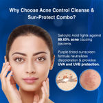 Buy DERMDOC Acne Control Cleanse & Sun-Protect Combo (2% Salicylic Acid Facewash (120 ml) + 4% Niacinamide Brightening Sunscreen SPF 50 PA+++ (50 gm) - Purplle