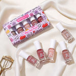 Buy Ronzille Quick Dry and Glossy, Nail Polish Gift Set of 5 Mini Nail Kit-Nude Edition 17.5 ml - Purplle
