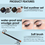 Buy Ronzille 2 in 1 Gel Eyeliner Long-Wear II WaterProof & Smudge Proof 36hrs Long Lasting II II Gel Kajal 6-gm (Black,Brown) - Purplle
