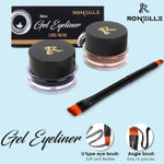 Buy Ronzille 2 in 1 Gel Eyeliner Long-Wear II WaterProof & Smudge Proof 36hrs Long Lasting II II Gel Kajal 6-gm (Black,Brown) - Purplle