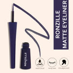 Buy Ronzille Absolute Shine Liquid Matte Eyeliner,Long Lasting, Smudge Proof, Waterproof Liner, Eye Makeup 5 ml (Blue) - Purplle