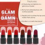 Buy Ronzille Pocket Mini Bullet Matte Finish Lipstick Red Edition Set of 6 12 gm - Purplle