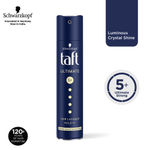 Buy Schwarzkopf TAFT Ultimate Hair Spray For Hair With Crystal Shine Hold 5+, Lasts For 72 Hours - 250 ml - Purplle