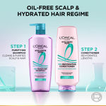 Buy L’Oreal Paris Hyaluron Pure 72H purifying shampoo for fresh scalp & hydrated hair, removes oil & impurities | 620 ml - Purplle