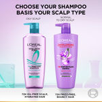 Buy L’Oreal Paris Hyaluron Pure 72H purifying shampoo for fresh scalp & hydrated hair, removes oil & impurities | 620 ml - Purplle