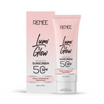 Buy Renee Lumi Glow Highlighting Sunscreen with SPF 50, Lightweight & Non-Sticky, No White Cast, Protact against UVA-UVB, Radiant Finish, Protect, nourishes skin With Niacinamide and Hyaluronic acid, 50 gm - Purplle