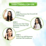 Buy Mamaearth Rosemary Hair Fall Control Kit: Rosemary Shampoo (250ml)+ Rosemary Conditioner (250ml)+Rosemary Hair Oil (150ml) | Gives up to 94% Stronger Hair | Up to 93% Less Hair Fall | Made Safe Certified | For Men & Women - Combo of 3 - Purplle