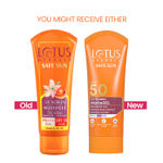 Buy Lotus Herbals Safe Sun Uv Screen Mattegel Ultra Soothing Sunscreen | PA+++ | SPF 50 | Matte Look | Oil Control | For Normal to Oily Skin | 100 gm - Purplle