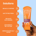Buy Lotus Herbals Safe Sun Uv Screen Mattegel Ultra Soothing Sunscreen | PA+++ | SPF 50 | Matte Look | Oil Control | For Normal to Oily Skin | 100 gm - Purplle