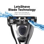 Buy LetsShave Pro 3 Shaving Razor Blades for Men, Pack of 4 Blades Cartridge (4-Count) - Purplle