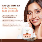 Buy Mamaearth Chia Calming Face Cleanser with Chia Seed & Ceramides for Dry & Sensitive Skin 180 ml |hydrated glow| Strengthens Skin’s Natural Barrier | Co-Created with Dermats | Non-foaming | Fragrance & Soap Free - Purplle