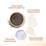 Buy Mamaearth Chia Calming Face Cleanser with Chia Seed & Ceramides for Dry & Sensitive Skin 180 ml |hydrated glow| Strengthens Skin’s Natural Barrier | Co-Created with Dermats | Non-foaming | Fragrance & Soap Free - Purplle