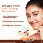 Buy Mamaearth Chia Calming Moisturizer with Chia Seed & Ceramides for Healthy Skin Barrier |hydrated glow| Co-Created with Dermats | For Dry & Sensitive Skin | 24H Long Lasting Moisturization | Fragrance Free | 80 gm - Purplle