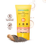 Buy Mamaearth Chia Calming Sunscreen with Chia Seed & Ceramides for Healthy Skin Barrier & Sun Protection 50 gm | SPF 50 PA++++ |hydrated glow| For Dry &Sensitive Skin | UVA/ B Protection | No White Cast | In-Vivo Tested - Purplle