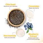 Buy Mamaearth Chia Calming Sunscreen with Chia Seed & Ceramides for Healthy Skin Barrier & Sun Protection 50 gm | SPF 50 PA++++ |hydrated glow| For Dry &Sensitive Skin | UVA/ B Protection | No White Cast | In-Vivo Tested - Purplle