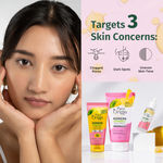 Buy Pure Origin Korean Vitamin C Glow Up Trio | Brightening Serum (30 ml), SPF 50 PA+++ Sunscreen (50 gm) & Face Wash with Microbeads (150 ml) | Reduces Dark Spots, Dullness & Uneven Skin Tone | Visibly Bright Skin | All Skin Types - Combo of 3 - Purplle