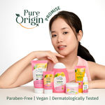 Buy Pure Origin Korean Vitamin C Glow Up Trio | Brightening Serum (30 ml), SPF 50 PA+++ Sunscreen (50 gm) & Face Wash with Microbeads (150 ml) | Reduces Dark Spots, Dullness & Uneven Skin Tone | Visibly Bright Skin | All Skin Types - Combo of 3 - Purplle