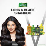 Buy Dabur Vatika Long & Black Shampoo - 340ml | With Amla & Bhringhraj I For Shiny, Long & Black Hair | No Added Parabens | Provides Gentle Cleansing, Conditioning and Nourishment to Hair - Purplle