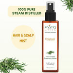 Buy Mystiq Living Rosemary Water for Hair Growth, Mist Spray Steam Distilled 100% Pure and Natural Hydrosol, Hair Mist - 100 ml - Purplle