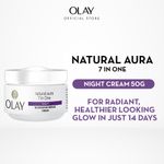 Buy Olay Night Cream Natural Aura 7 in One Night Nourishing Repair Cream, 50 gm - Purplle