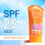 Buy Lotus Herbals Safe Sun KidsA Sunscreen CreamA - Sensitive Skin Formula | SPF 25 | Non Greasy | Sweat & Waterproof | 50 gm - Purplle