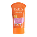 Buy Lotus Herbals Safe Sun KidsA Sunscreen CreamA - Sensitive Skin Formula | SPF 25 | Non Greasy | Sweat & Waterproof | 50 gm - Purplle