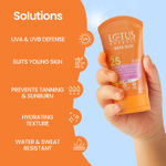 Buy Lotus Herbals Safe Sun KidsA Sunscreen CreamA - Sensitive Skin Formula | SPF 25 | Non Greasy | Sweat & Waterproof | 50 gm - Purplle