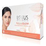 Buy Lotus Herbals Natural Glow Skin Radiance 4 in 1 Facial Kit | Deep Pore Cleansing | Skin Lightening & Hydrating | 200 gm - Purplle