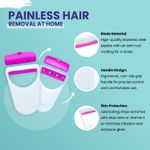 Buy Mildcares Glossy Body Razor For Women | Painless & Easy Hair Removal | No Cut & Irritation | For Legs, Bikini & Underarms | Anti Slip Grips | Safe, Comfortable & Travel Essentials (80 gm) - Purplle