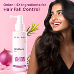Buy Good Vibes Onion Hair Fall Control Serum with 5X Actives | Onion, 0.5% Redensyl, Biotin, Fenugreek & Green Tea| Lightweight & Non-Sticky | Strengthens Roots | Promotes Hair Growth | Visible Growth in 3 Months | Best Results with Daily - 50 ml - Purplle