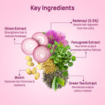 Buy Good Vibes Onion Hair Fall Control Serum with 5X Actives | Onion, 0.5% Redensyl, Biotin, Fenugreek & Green Tea| Lightweight & Non-Sticky | Strengthens Roots | Promotes Hair Growth | Visible Growth in 3 Months | Best Results with Daily - 50 ml - Purplle