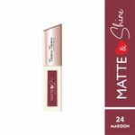 Buy Teen Teen Cosmetics Matte & Shine Liquid Lipcolor Lipstick, Waterproof, Soft Swipe, Longer Stay, Curelty Free, Maroon , 4 ml - Purplle