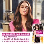Buy L'Oreal Paris Casting Creme Gloss Conditioning Hair Color - Dark Chocolate 323, 87.5 gm + 72 ml, No Ammonia Formula, 4X Glossy Shine, Provides Optimal Grey Coverage for All Hair Types - Purplle