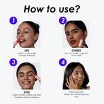 Buy Blue Heaven Kiss & Blush Lip, Cheek & Eye Tint with Avocado Oil & Mango Butter | 3-in-1 blush for face makeup | Rich & Creamy Formula |Easily Blendable | Multipurpose Makeup, Coral Blush, 8.5 gm - Purplle