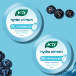 Buy Joy Hydra Refresh Ultra-Light Gel | 48 Hours Hydration | Oil Free Moisturiser | with Hyaluronic Acid | Super Light Gel for Oily, Dry & Combination Skin | For Face & Body, (Pack of 2), 150ml x 2 - Purplle