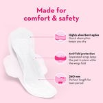 Buy Plush Ultra-Thin Teen Sanitary Pads for Teenage Girls, 12 Pads | Elevated Core™ Technology | Anti-Fold Leak Protection | 240mm Long | 100% Rash-Free | Pure U.S. Cotton Pads | Ideal for All Flow Types - Purplle