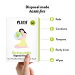 Buy Plush Biodegradable Disposable Bags, Pack of 50 | Discreet Seal for Sanitary Pads & Intimate Products Disposal | Odour Lock Technology | Tear & Tamper Proof | Convenient, Portable, & Hassle-Free - Purplle