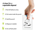 Buy Plush Biodegradable Disposable Bags, Pack of 50 | Discreet Seal for Sanitary Pads & Intimate Products Disposal | Odour Lock Technology | Tear & Tamper Proof | Convenient, Portable, & Hassle-Free - Purplle